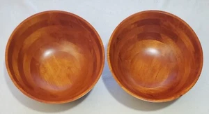 Lipper International Large Footed Cherry Wood Serving Bowl #274 13.75" Set Of 2 - Picture 1 of 6