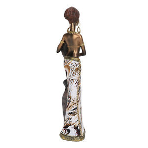 (G04172A)BROLEO Stammes-Lady-Figur Zarte Afrikanische Frauen-Skulptur