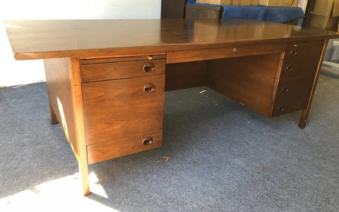 EDWARD WORMLEY FOR DUNBAR 1960s Mid Century Modern MCM Executive Desk $12,000+ Cover