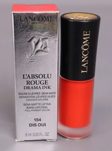 Lancome L'Absolu Rouge Drama Ink Semi-Matte Lipstick ~ 154 Dis Oui 0.20 Oz - Picture 1 of 3