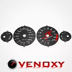 Suzuki GSX 1300 R Hayabusa 2001-2007 KM/H Aftermarket Black Gauge Faces - Picture 1 of 1
