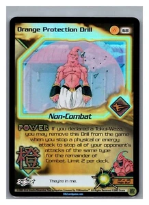 1x DBZ CCG NARANJA TALADRO DE PROTECCIÓN 68 HOLO LÁMINA FUSIÓN POCO COMÚN SAGA LIMITED - Imagen 1 de 1