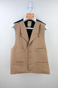 Frontier U.S.A wool blend button closure vest in camel size XL - Picture 1 of 9