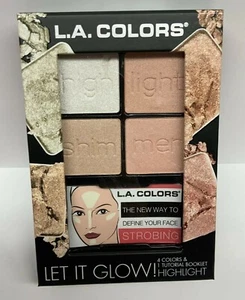 Contour Highlight Face Makeup set L.A. Colors Let It Glow Shimmer cosmetics - Picture 1 of 8