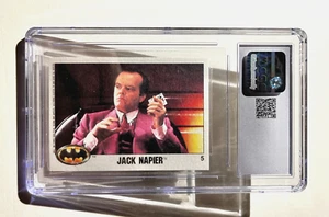 1989 Topps Batman Jack Napier #5 CGC 9 Mint U.K. Dual Nicholson RC Keaton Movie - Picture 1 of 2