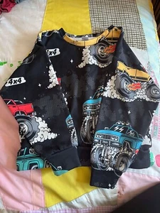 Toddler Boy Monster Truck Printed Crew Neck Sweatshirt Size 4T - Picture 1 of 6