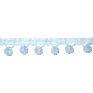 Pom Pom Fringe Trim 1/2" Ball Top Quality 6 Yard Bolt  - Picture 1 of 1
