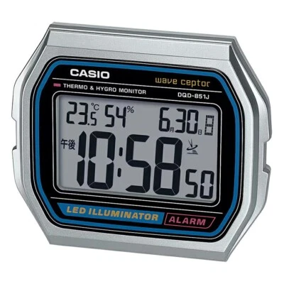 CASIO DQD-851J-8JF A158WA Radio wave alarm clock with temperature and hygrometer - Image 1 of 3