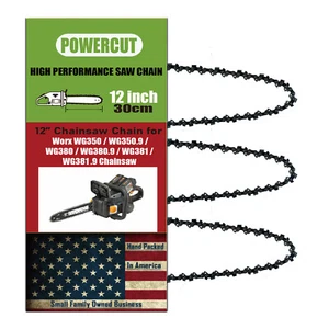 3PCS 12" Chainsaw Chain FOR Worx:WG350/WG350.9 /WG380/WG380.9/WG381/WG381.9 - Picture 1 of 6