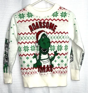 Disney Pixar Toy Story Rex Woody Buzz Baby Pullover Größe 18 Monate weiß B*H - Bild 1 von 6