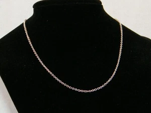 Silver Toned Costume 15 1/2" Thin Rolo Chain w/ Lobster Claw Clasp - Picture 1 of 7