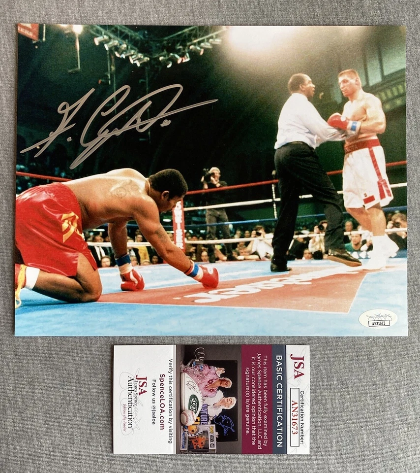 BOXING STAR- ANDREW GOLOTA 1996 AUTOGRAPH 8x10 ACTION PHOTO vs BOWE JSA AN31673 - Image 1 of 1