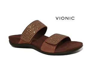 Vionic Samoa RRP £70 Leather Orthotic Sandals / Mules Adjustable Standard Fit - Picture 1 of 9