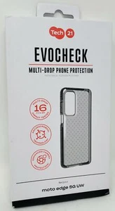 Tech21 EvoCheck Multi-Drop Phone Protection Case for Moto Edge 5G UW - Smokey - Picture 1 of 3