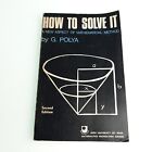 How to Solve It Mathematical Method Polya 2nd 1973 Paperback Book