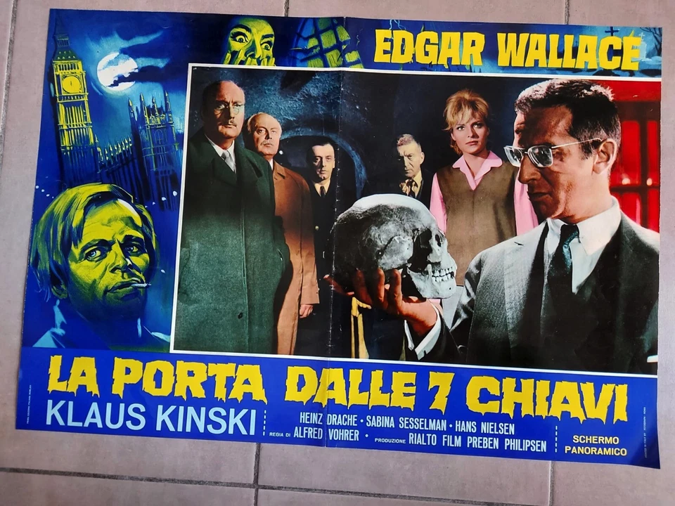 LA PORTA DALLE 7 CHIAVI Edgar Wallace FOTOBUSTA MANIFESTO CINEMA  - Bild 1 von 1