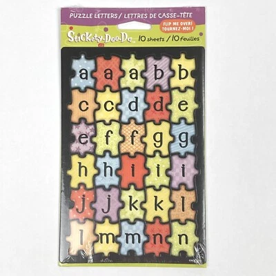 NEW Stickety Doo Da PUZZLE LETTERS American Greetings Stickers 10 Sheets - Image 1 of 4