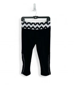 Lululemon Run For Your Life kurze Größe 8 Leggings Chevron schwarz Yoga Laufen - Bild 1 von 12