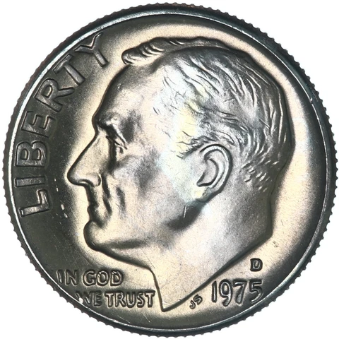 1975 D Roosevelt Dime BU US Coin Toned See Pics X703 Cover