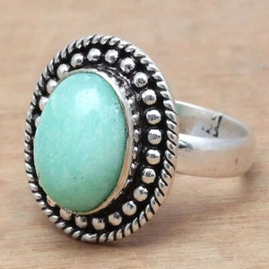 Chrysoprase Gemstone Handmade Silver Jewelry "9" - Picture 1 of 8