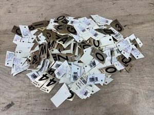 Lot Hillman 1-1/2 in. Black & Gold Aluminum Angle Cut Sticker Numbers & Letters - Picture 1 of 4