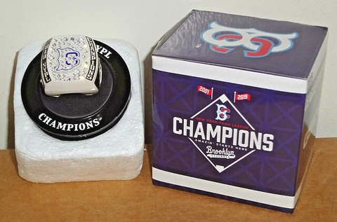 BROOKLYN CYCLONES SGA 2019 NEW YORK PENN LEAGUE REPLICA CHAMPIONSHIP RING NYPL Cover