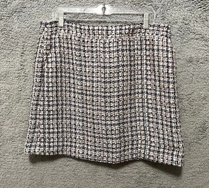 NWT ANN TAYLOR Women’s Size 14 Tweed Pencil Skirt Green Black Metallic Accent - Bild 1 von 6