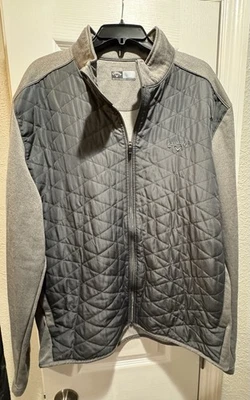 Callaway Men's Quilted Zip Golf Jacket, Gray, Size XXL - Image 1 of 3