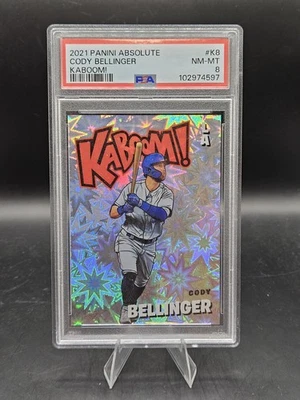 2021 Panini Absolute - Kaboom! Cody Bellinger #K8 PSA 8 - Image 1 of 2