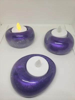 Candelabros de luces de té de resina hechos a mano Foto 1 de 4