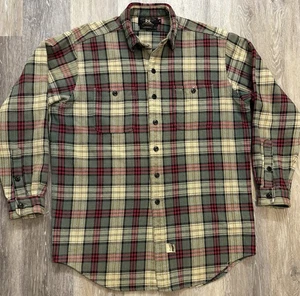 Camisa De Colección Ralph Lauren RRL Doble RL Franela Talla Mediana Peso Pesado Cuadros - Imagen 1 de 8