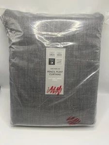 John Lewis Textured Weave Pencil Pleat Curtains W228cm D137cm Storm - Picture 1 of 6