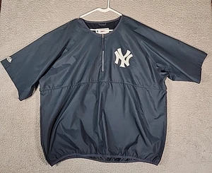 Majestic Pullover Para Hombres 2XL Azul 1/4 Cremallera Cortavientos Manga Corta Yankees - Imagen 1 de 10