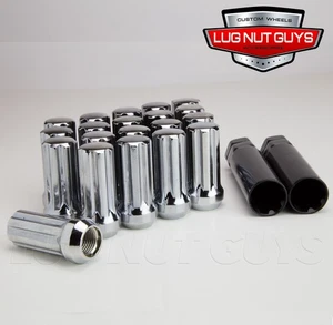 20 Lug Nuts Spline Acorn Chrome 14x2.0 +2 Keys - Picture 1 of 4