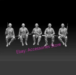 Soldados impresos en 3D 1/72 American Sitting Soldier modelo para 5 personas - Imagen 1 de 3