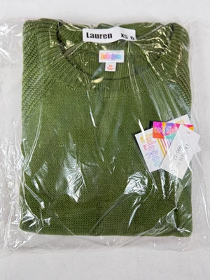 New LuLaRoe Lauren Sweater Dress Raglan Sleeves Cable Knit Size XS 6 - Image 1 of 3