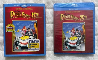 Who Framed Roger Rabbit Blu-Ray + DVD 25th Anniversary Slipcover Bob Hoskins New - Image 1 of 4