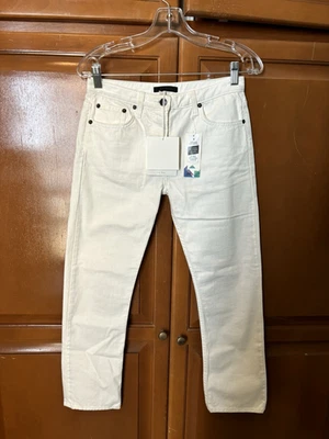 Pantalones de mezclilla rectos de tiro medio blancos The Row Ashland $550 0 nuevos con etiquetas Foto 1 de 4