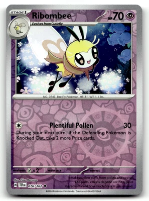 Ribombee 076/162 Reverse Holo Uncommon SV05: Temporal Forces LP - Image 1 of 2