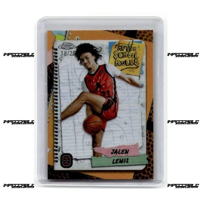 2023-24 Topps Chrome OTE - After School Orange #ASR-7 Jalen Lewis Rookie /25 - Image 1 of 2