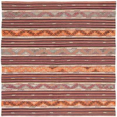 Alfombra Kilim tradicional tejida a mano vintage alfombra de lana oriental de 5'9" x 9'10" Foto 1 de 4