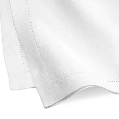 SFERRA Festival Linen Dinner Napkins, Set of 4 in Color White 20"x20"- NEW - Image 1 of 3