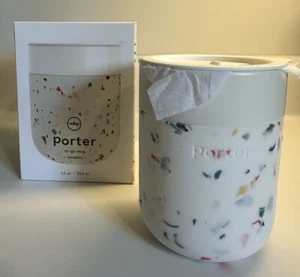 W&P Porter Ceramic Mug w/ Protective Silicone Sleeve Terrazzo 12 Oz Coffee Tea - Picture 1 of 5