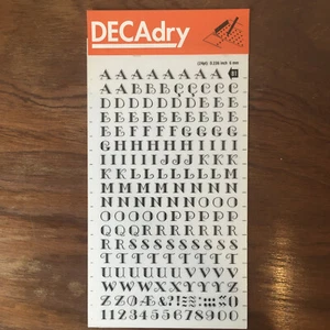 DECAdry N.º 81 Rub-on Black Letters & Numbers Transfer (24pt - 0.236inch - 6mm) - Picture 1 of 1