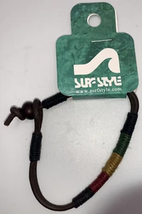 Surf Style Fishing Brown/Red/Yellow/Black/Green Bracelet 136250 - Picture 1 of 2