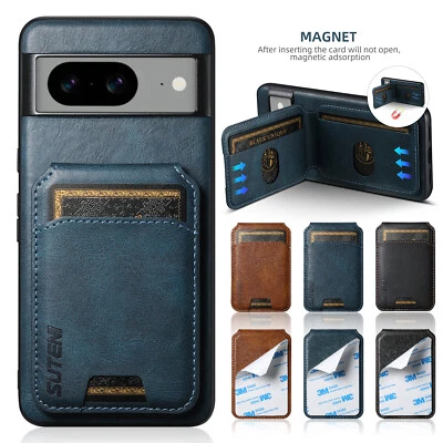 For Google Pixel 6 Pro 6A 7 7A 7 Pro 8 8Pro Retro Leather Case Card Wallet Stand - Image 1 of 4