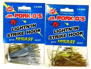 2 PACKS Strike King Jr Pork-O’s Size 3/0 Lightn’in Strike Mirage Skirt 2-Count - Picture 1 of 24