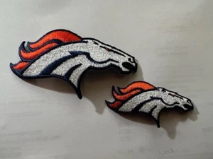 2 NFL Denver Broncos Iron-On Patches.Mint.Large/Small.Same day Shipping. - Picture 1 of 9