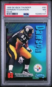 1998 Skybox Thunder DERMONTTI DAWSON Steelers HOF RAVE 143/150 PSA 7 Total Pop 1 - Picture 1 of 2