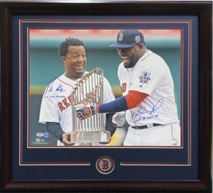 David Ortiz Pedro Martinez Signed 16x20 Framed Photo Red Sox Hof Final Game PSA - Picture 1 of 8